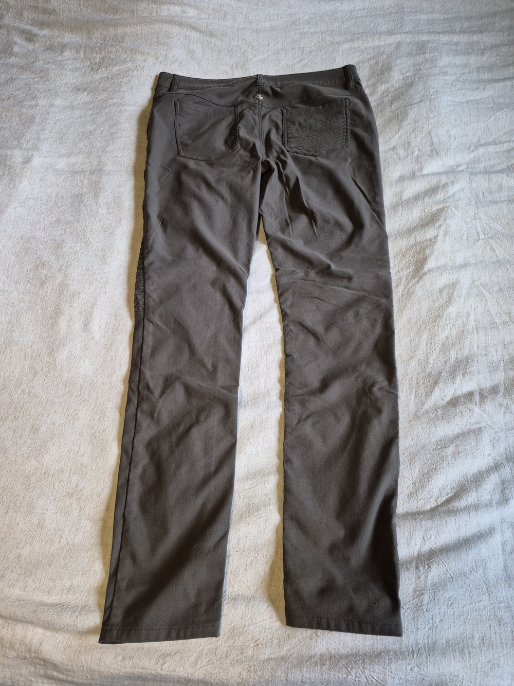 Prana Slim Moto-Style Stretch Pants in Olive - Picture 6 of 8